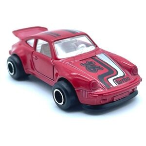Majorette Porsche 911 Turbo Sports Car Red Diecast 1/57 Scale Loose #209 France